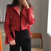 크롭 라이더자켓