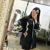 블랙 에스닉 블라우스